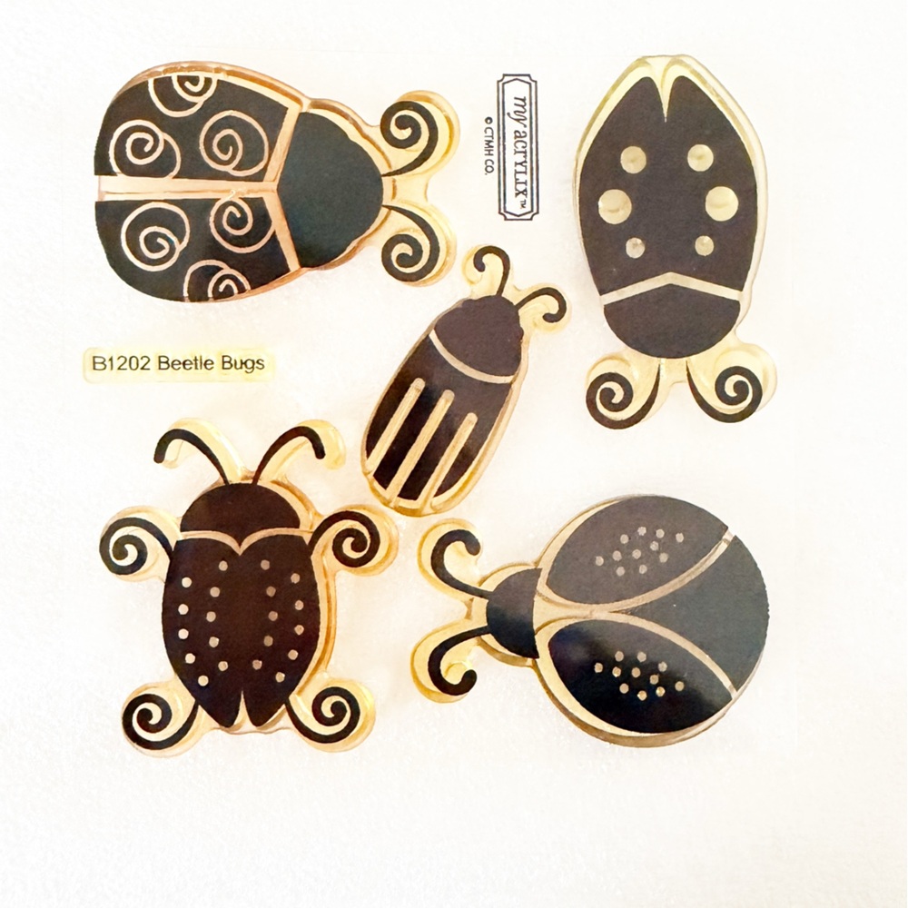 My Acrylic CTMH “Beetle Bugs” Graphic Insect Stamp Set-Lady Bug, Beetles 🪲 🐞